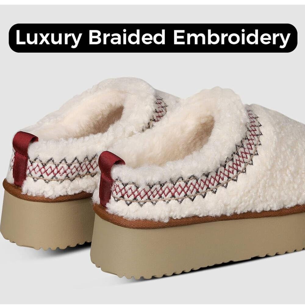 Cozy Women's Slip-On Shoes - Cream - Picture 3 of 7